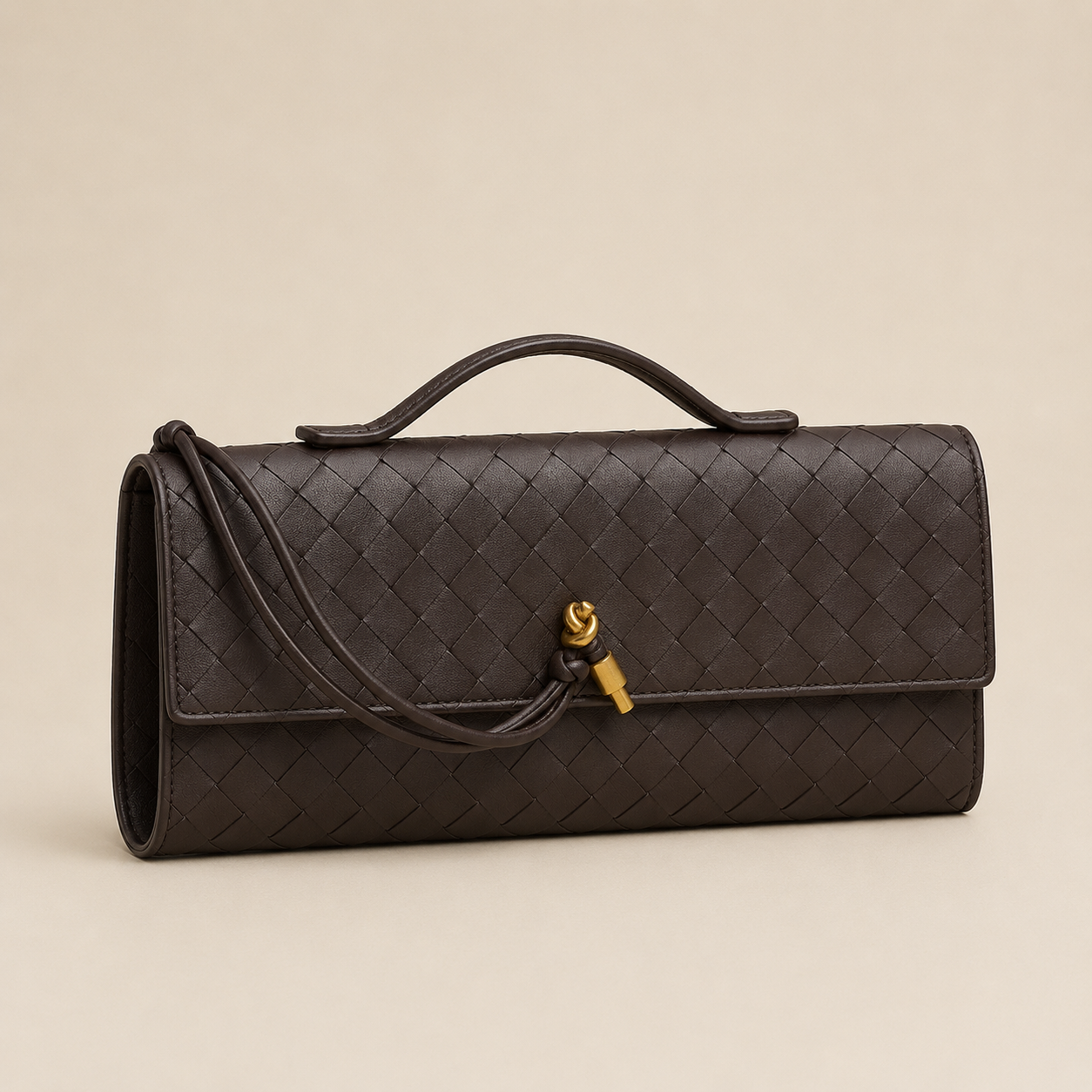 Bottega Veneta Andiamo Clutch Fondant — 3/4