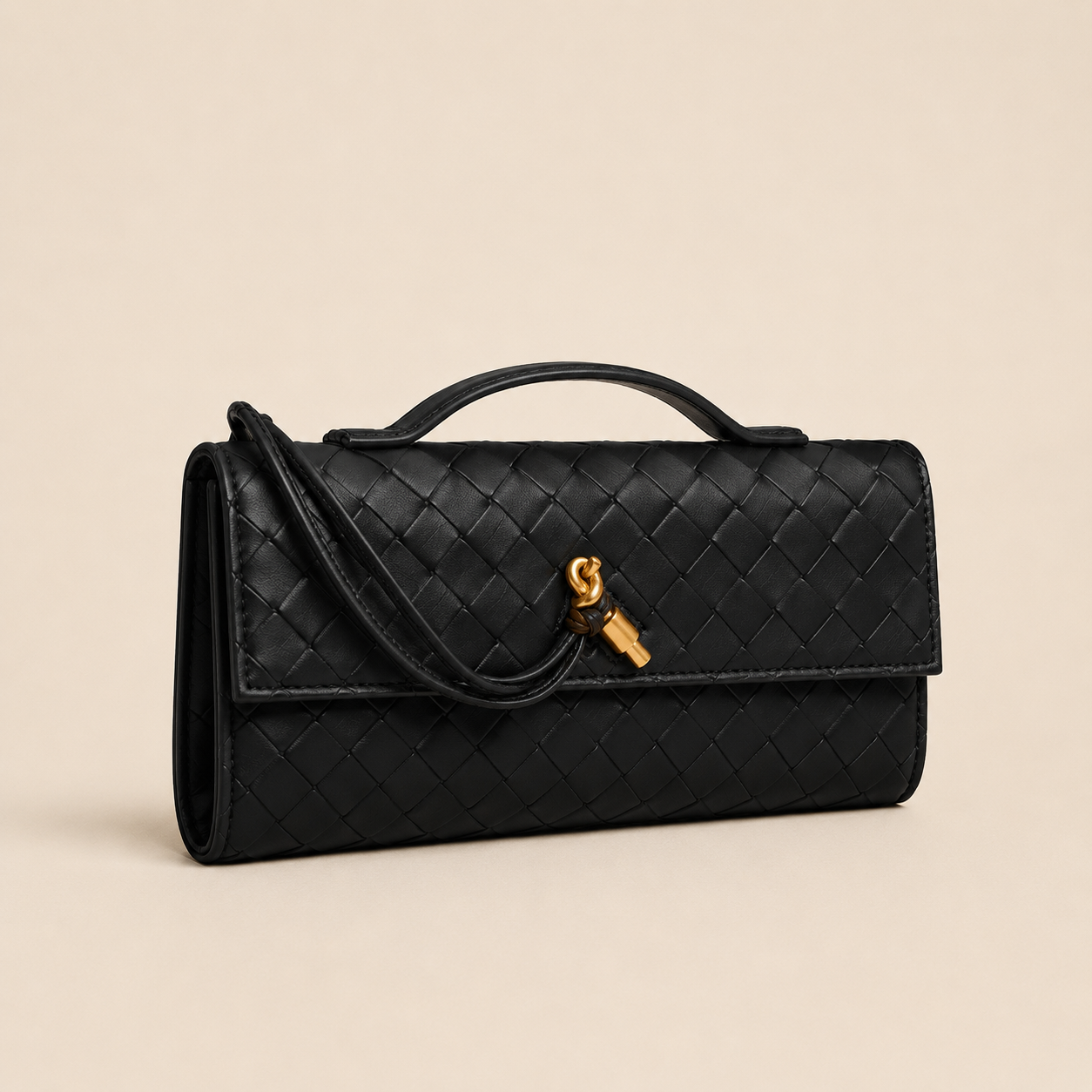 Bottega Veneta Andiamo Clutch Black — 3/4
