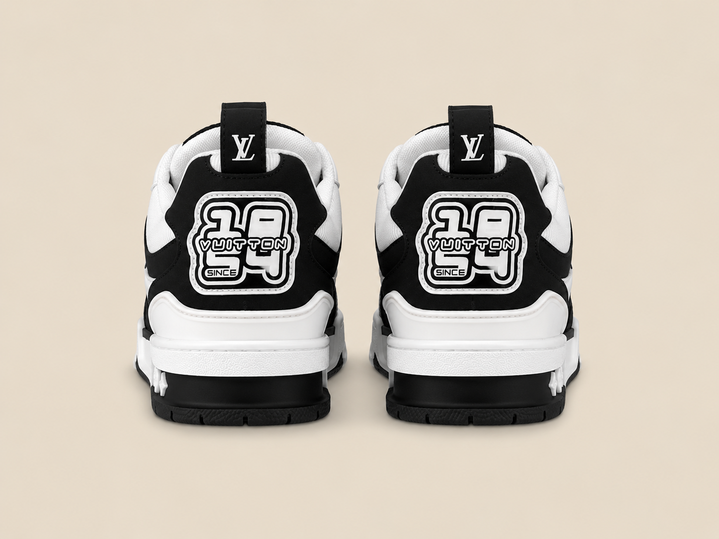 LV Skate Black White - Back logo