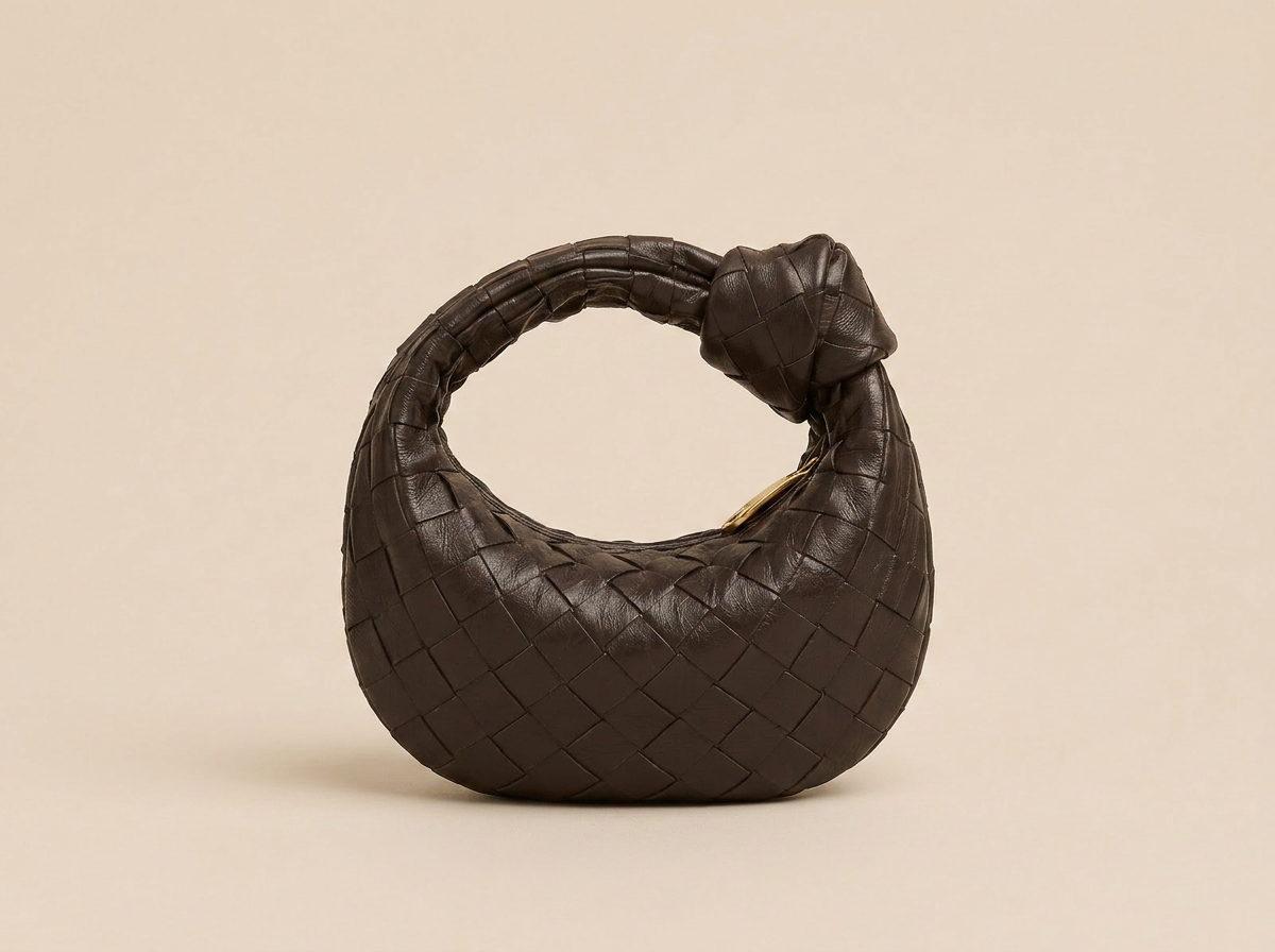 Bottega Veneta Jodie Mini — Brown, side profile view