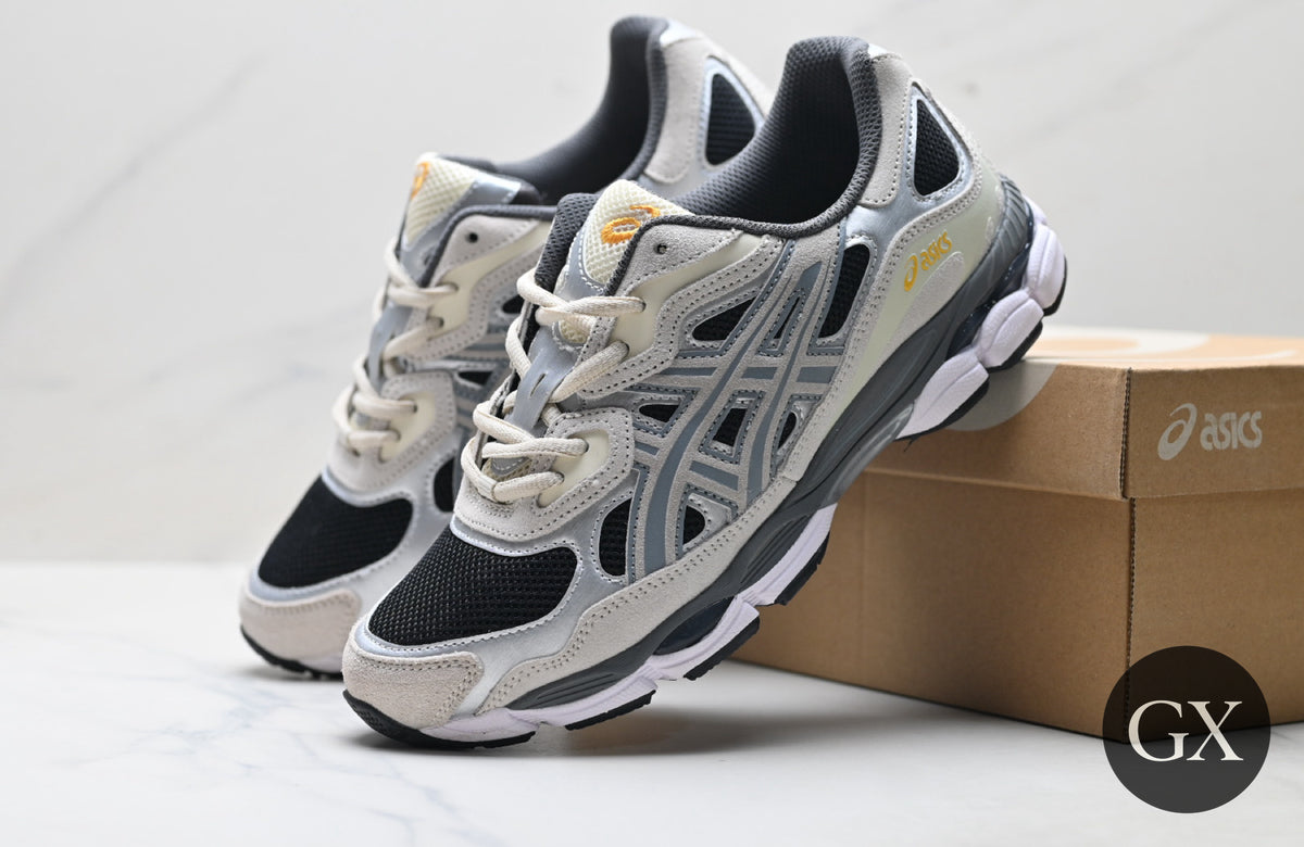 ASICS Gel-NYC Cream / Grey / Lilac - authentic supplier photo with Gallery X logo