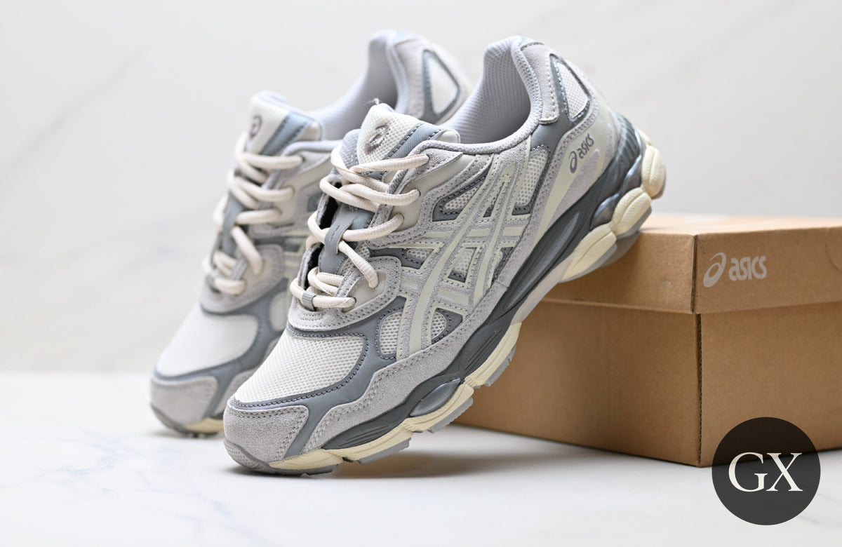 ASICS Gel-NYC Grey / Cream - authentic supplier photo with Gallery X logo