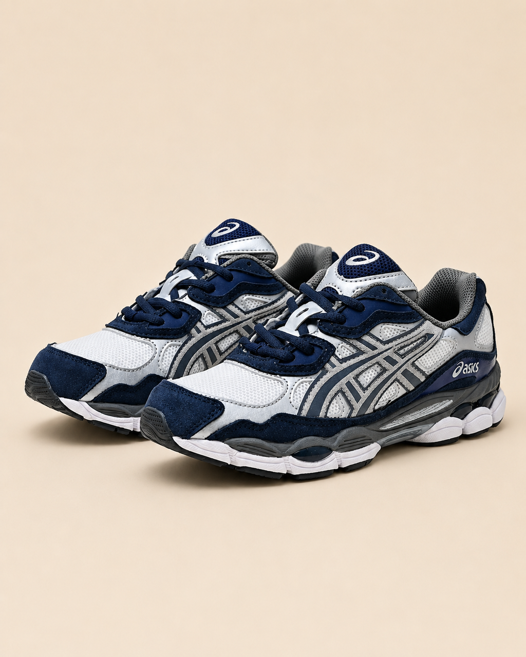 ASICS Gel-NYC White Navy - pair 3/4