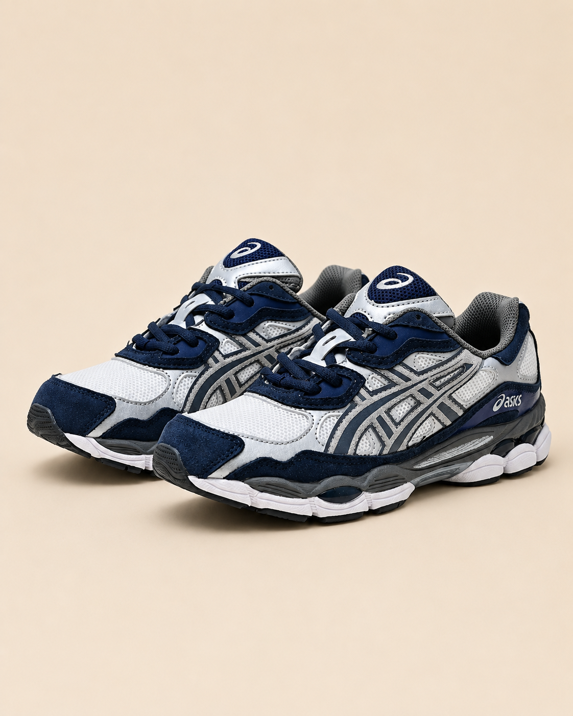 ASICS Gel-NYC White Navy - pair 3/4