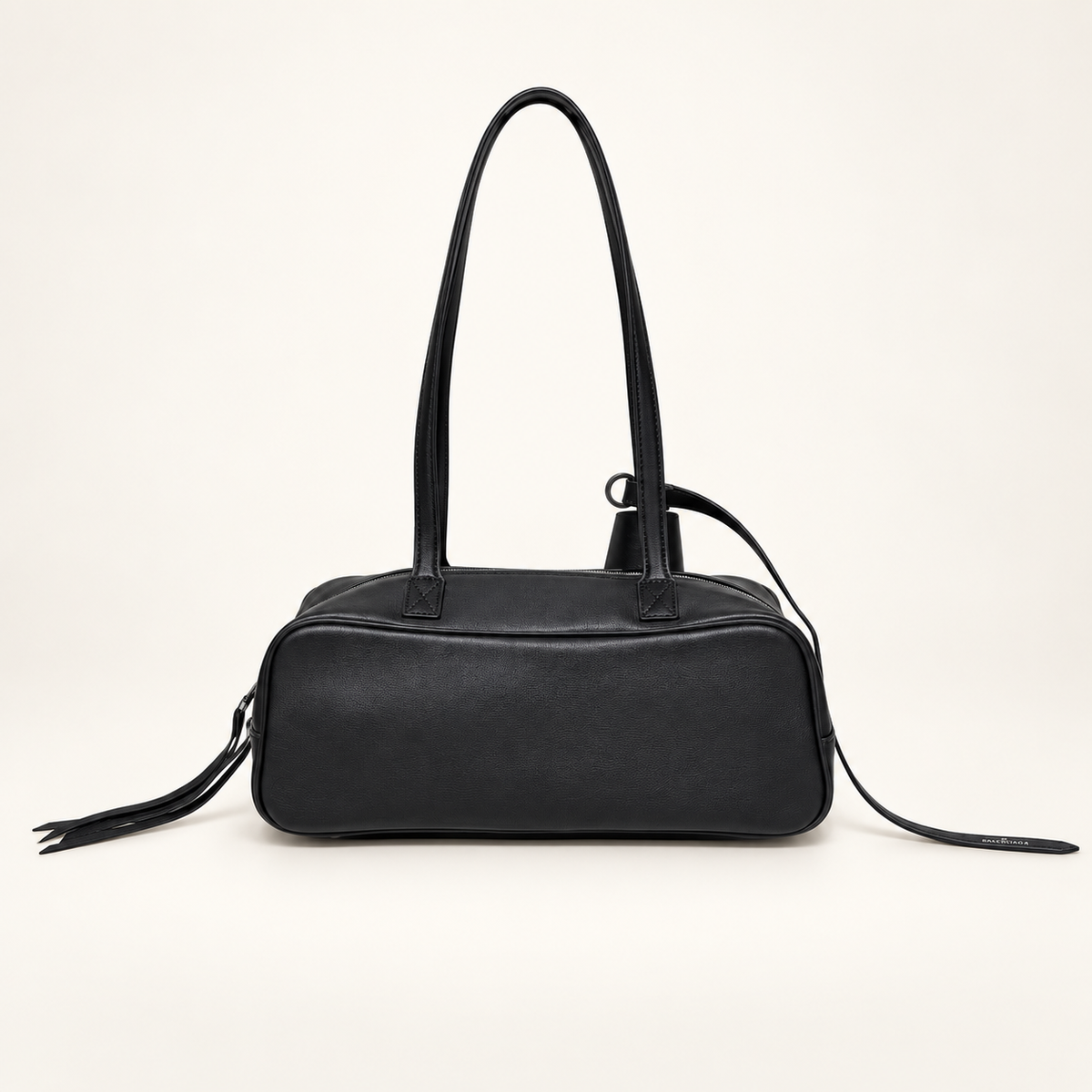 תיק כתף Balenciaga Carrie Small Bowling שחור – גב