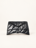 תיק Balenciaga Crush Monogrammed Shoulder שחור – חזית