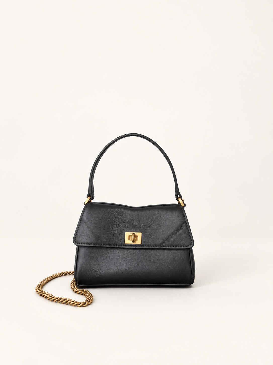 תיק נשים Balenciaga Rodeo Chain Nano Tote שחור — חזית