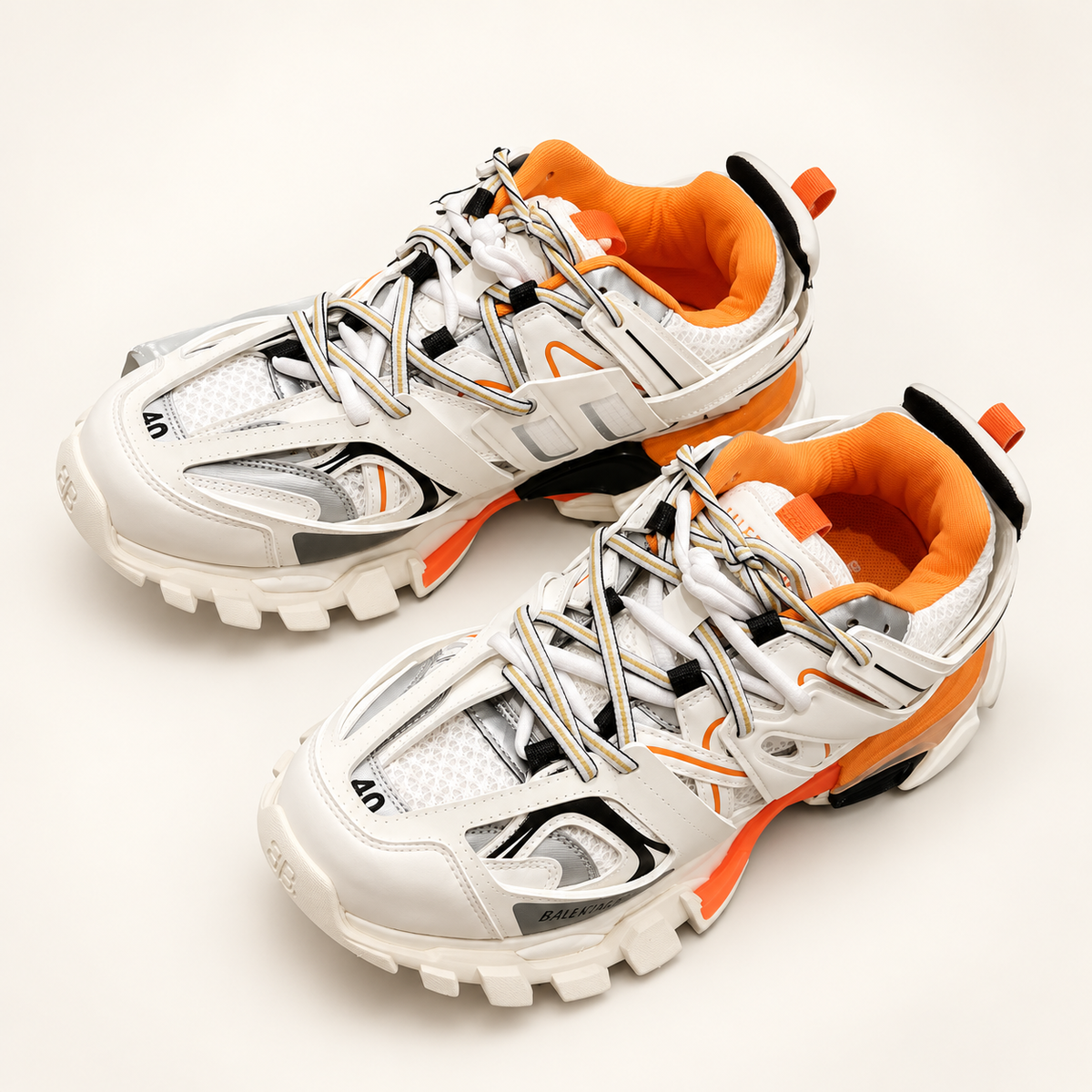 Balenciaga Track White Orange — pair