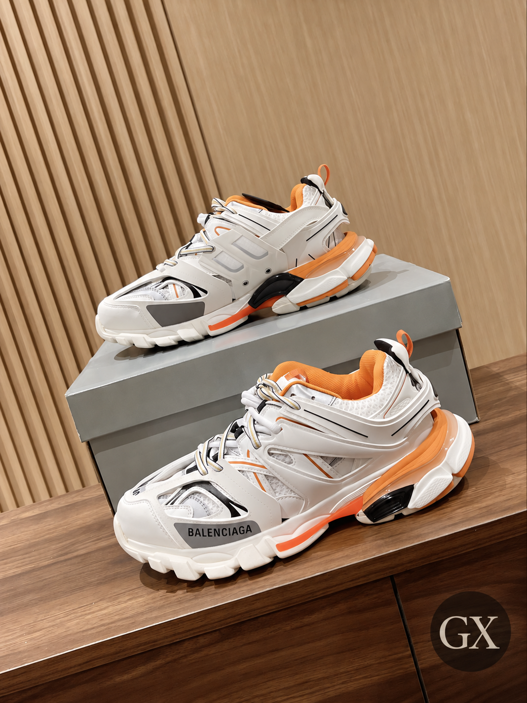Balenciaga Track White Orange — original photo GX