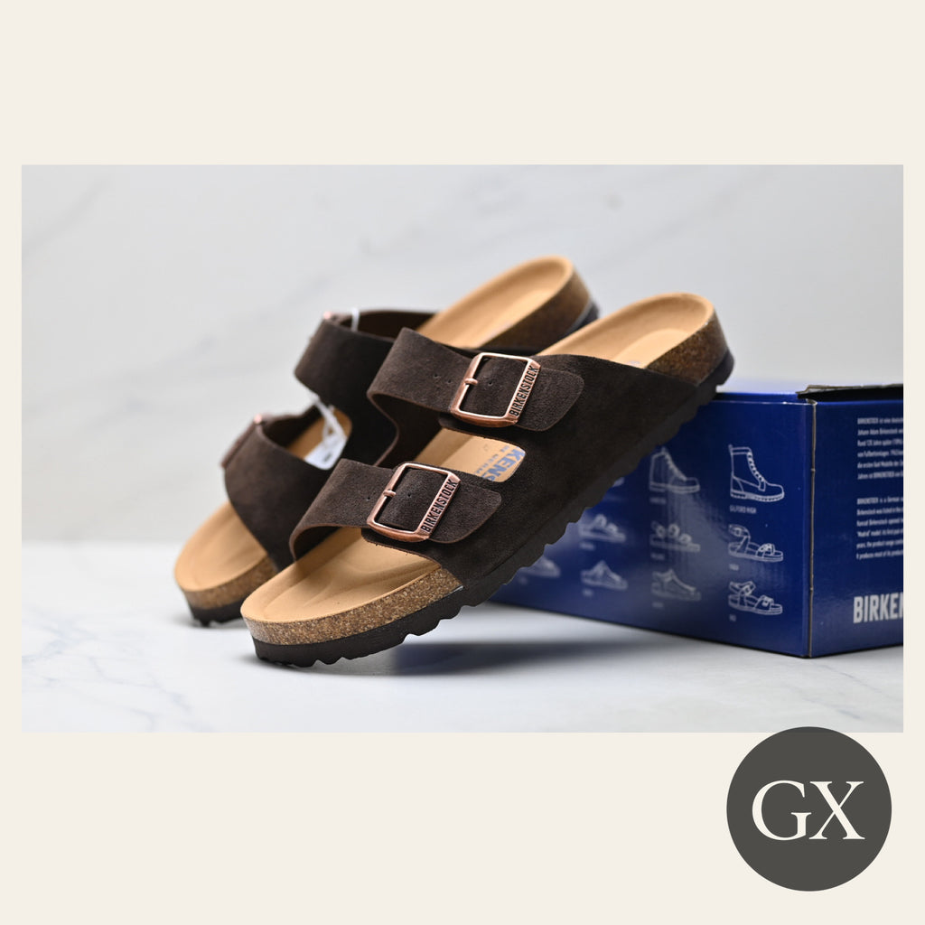 Birkenstock Arizona Suede לנשים בצבע חום כהה – זוג