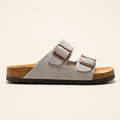 Birkenstock Arizona Suede לנשים בצבע אבן – צד