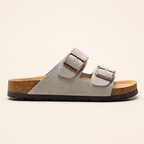 Birkenstock Arizona Suede לנשים בצבע אבן – צד