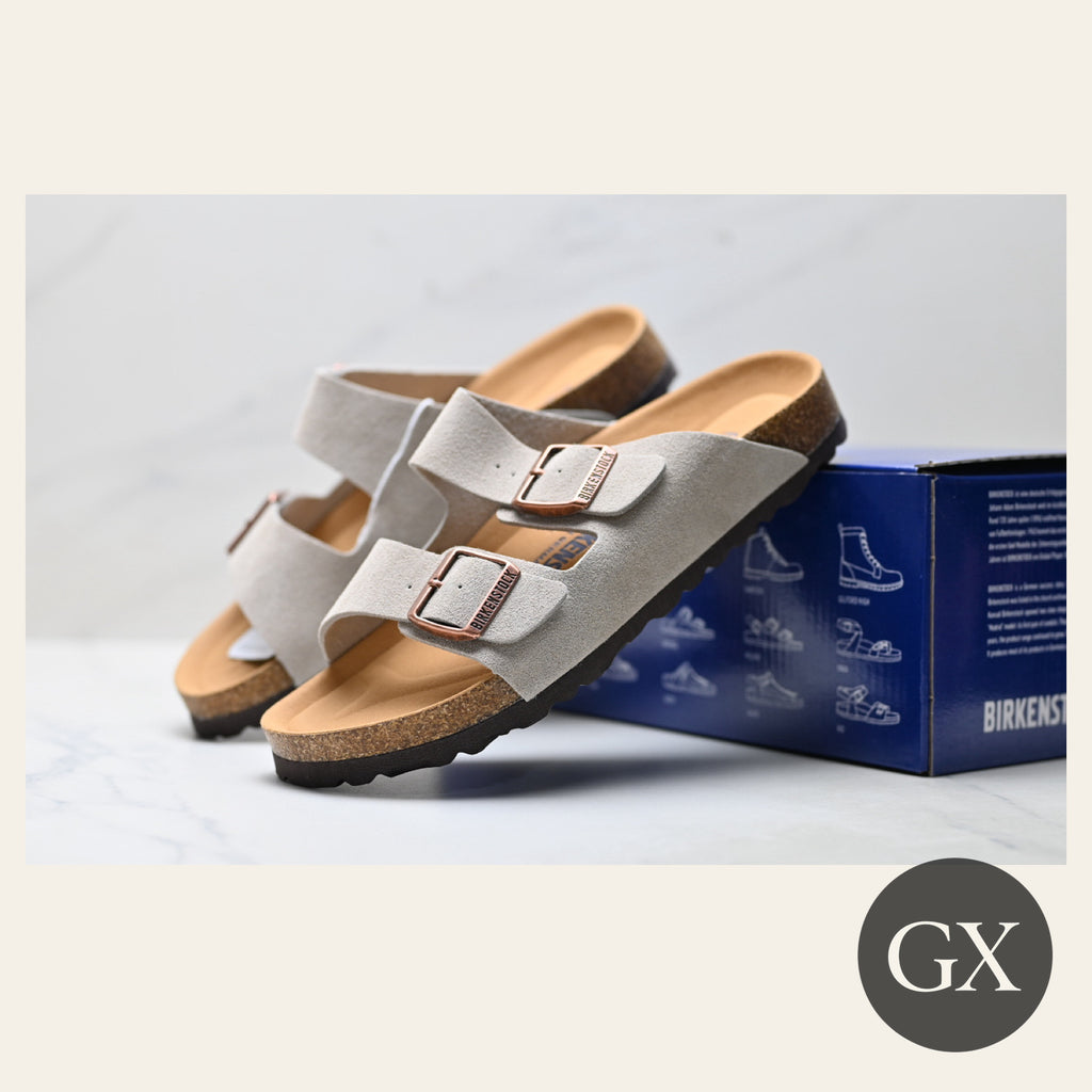 Birkenstock Arizona Suede לנשים בצבע אבן – זוג
