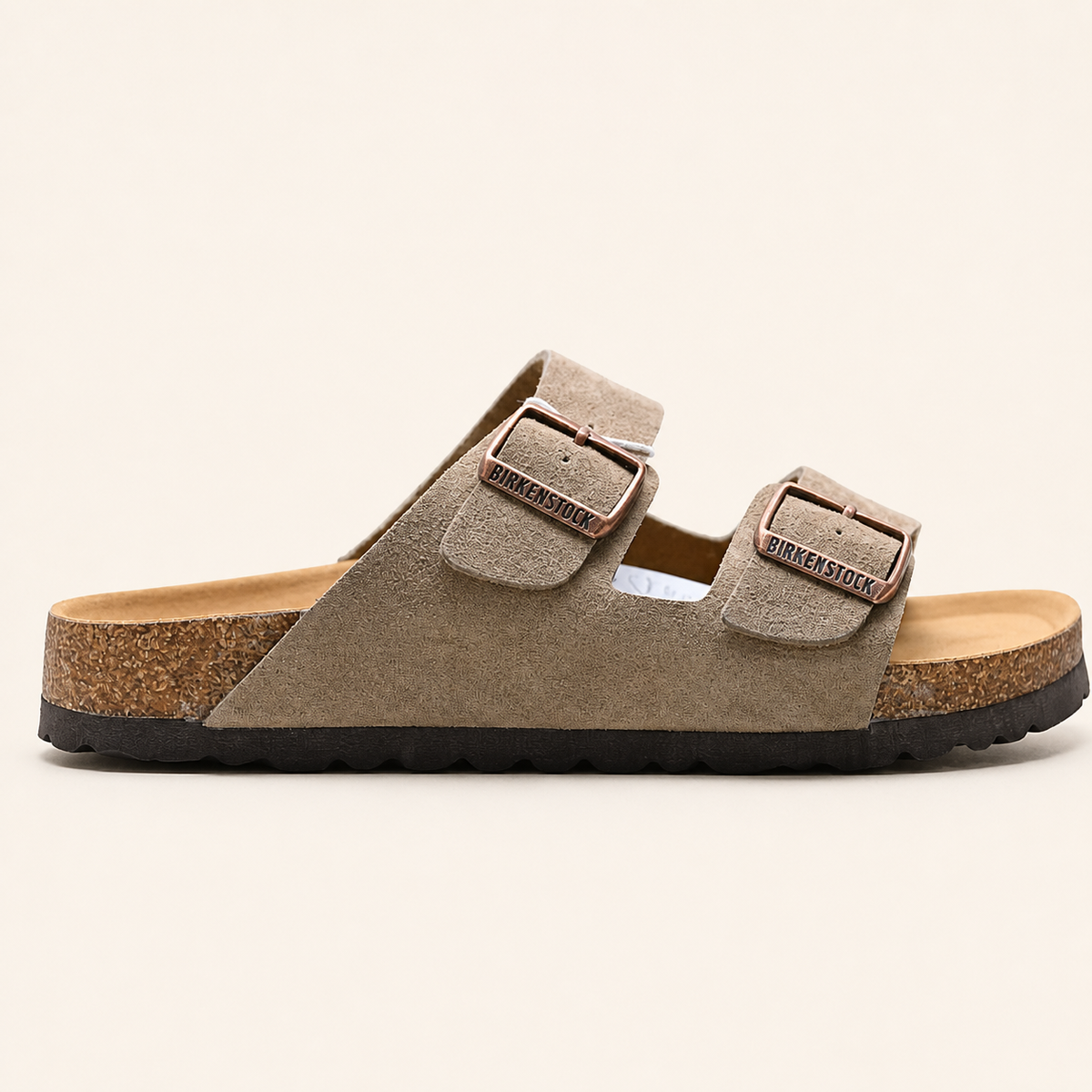 Birkenstock Arizona Suede לנשים בצבע טאופ – צד
