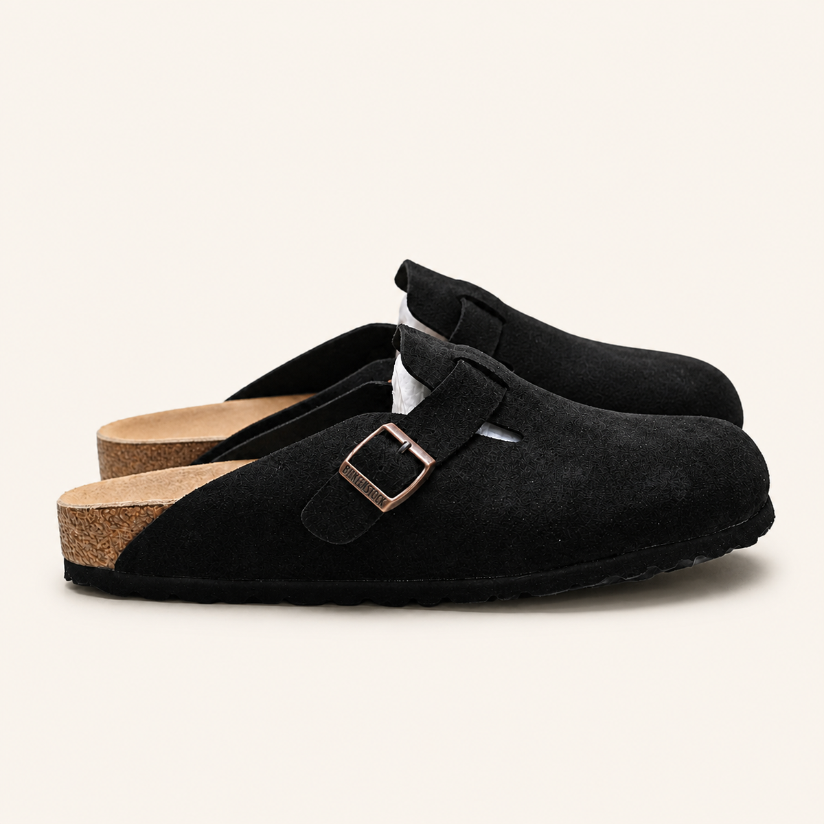Birkenstock Boston Suede שחור לגברים - תמונה 1