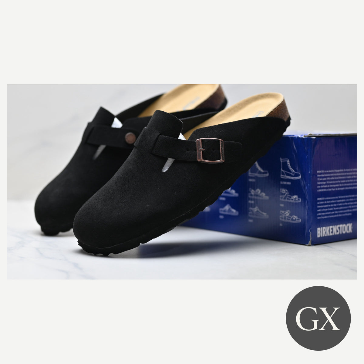 Birkenstock Boston Suede שחור לגברים - תמונה 3
