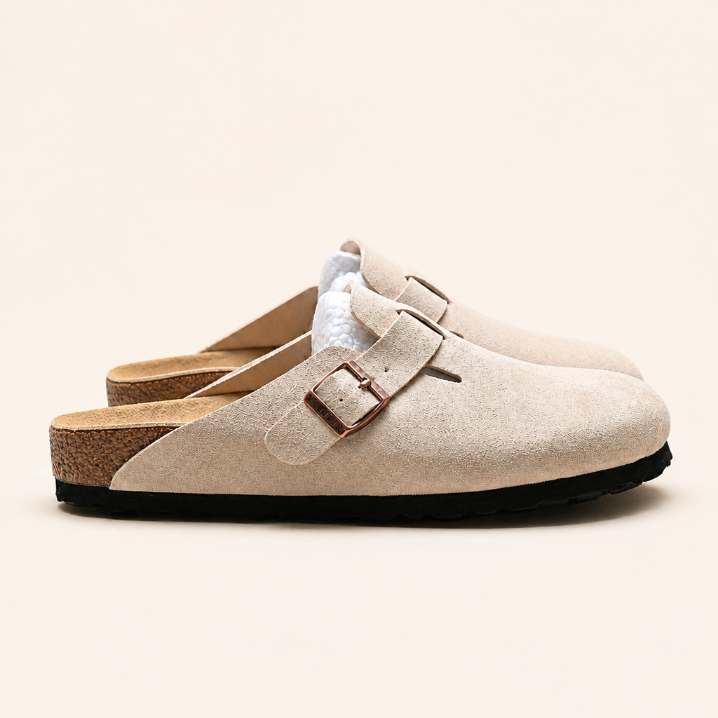 Birkenstock Boston Suede חול לגברים - תמונה 1