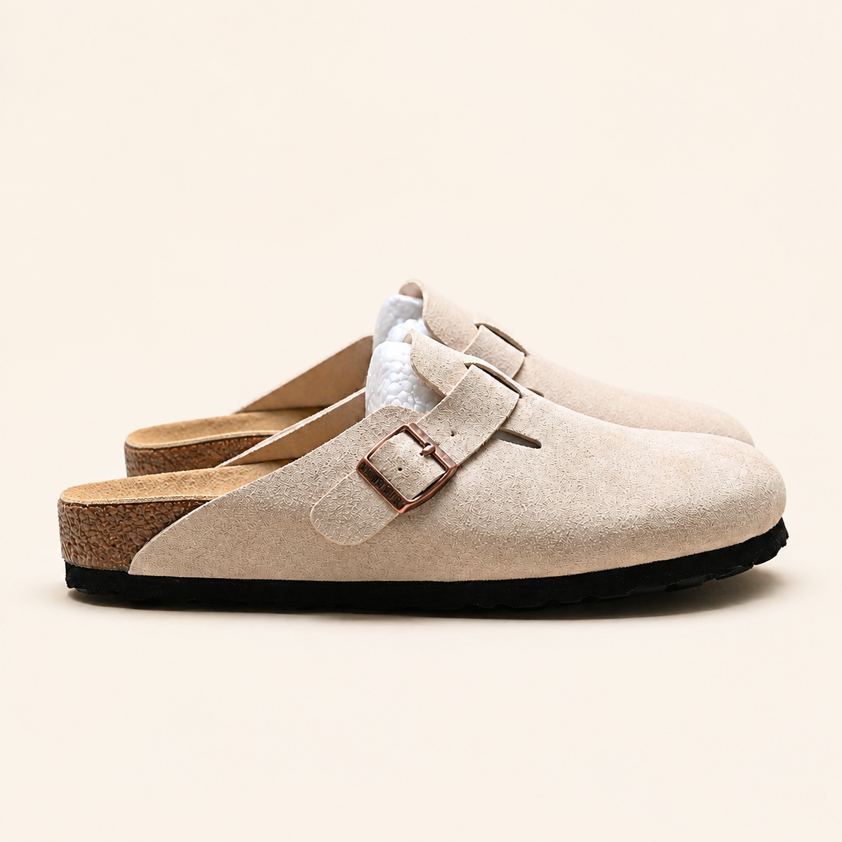 Birkenstock Boston Suede חול לגברים - תמונה 1