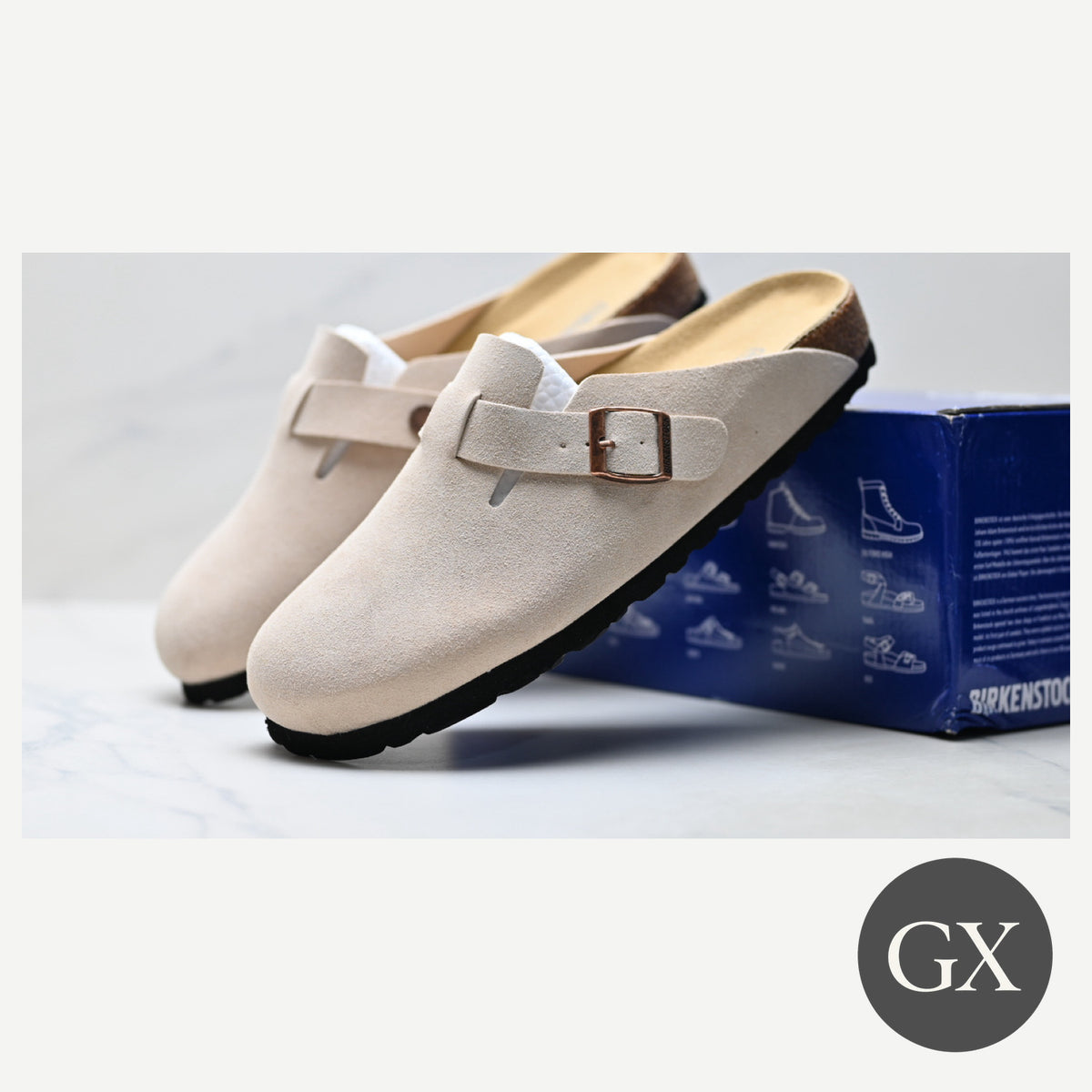 Birkenstock Boston Suede חול לגברים - תמונה 3