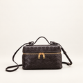 Bottega Veneta Bang Bang Vanity Case Dark Brown – front studio
