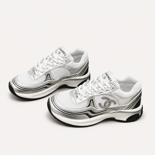 CC Metallic Runner Sneakers Silver – side view
