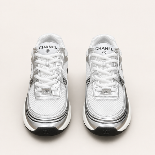 CC Metallic Runner Sneakers Silver – front view