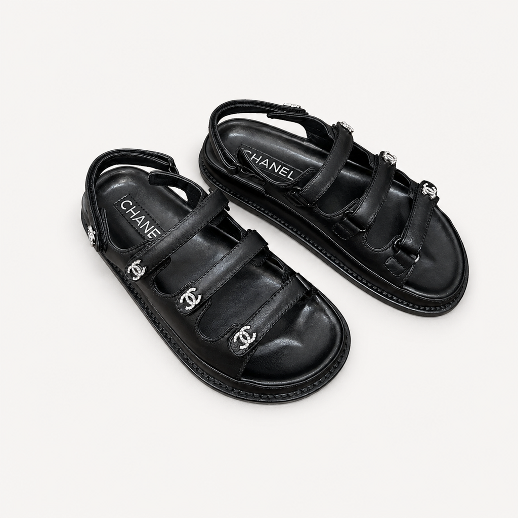 CC Slim-Strap Sandals Black – catalog view