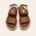 Celine Triomphe Double-Strap Backstrap Sandal – קאמל