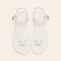 Celine Triomphe Jelly Sandals Ivory - catalog front