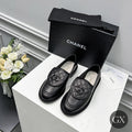 CC Quilted Mocassin Loafers – Black / Black CC – original image 1 with GX logo