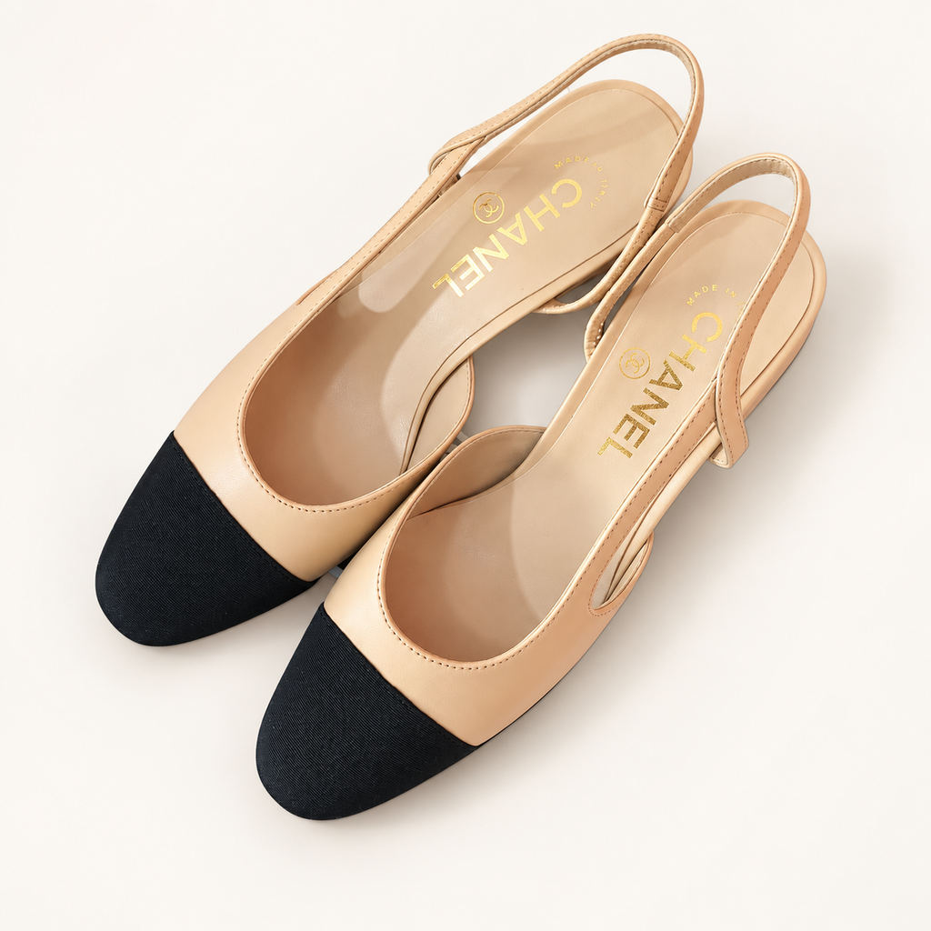 Chanel Two-Tone Slingbacks – מבט על