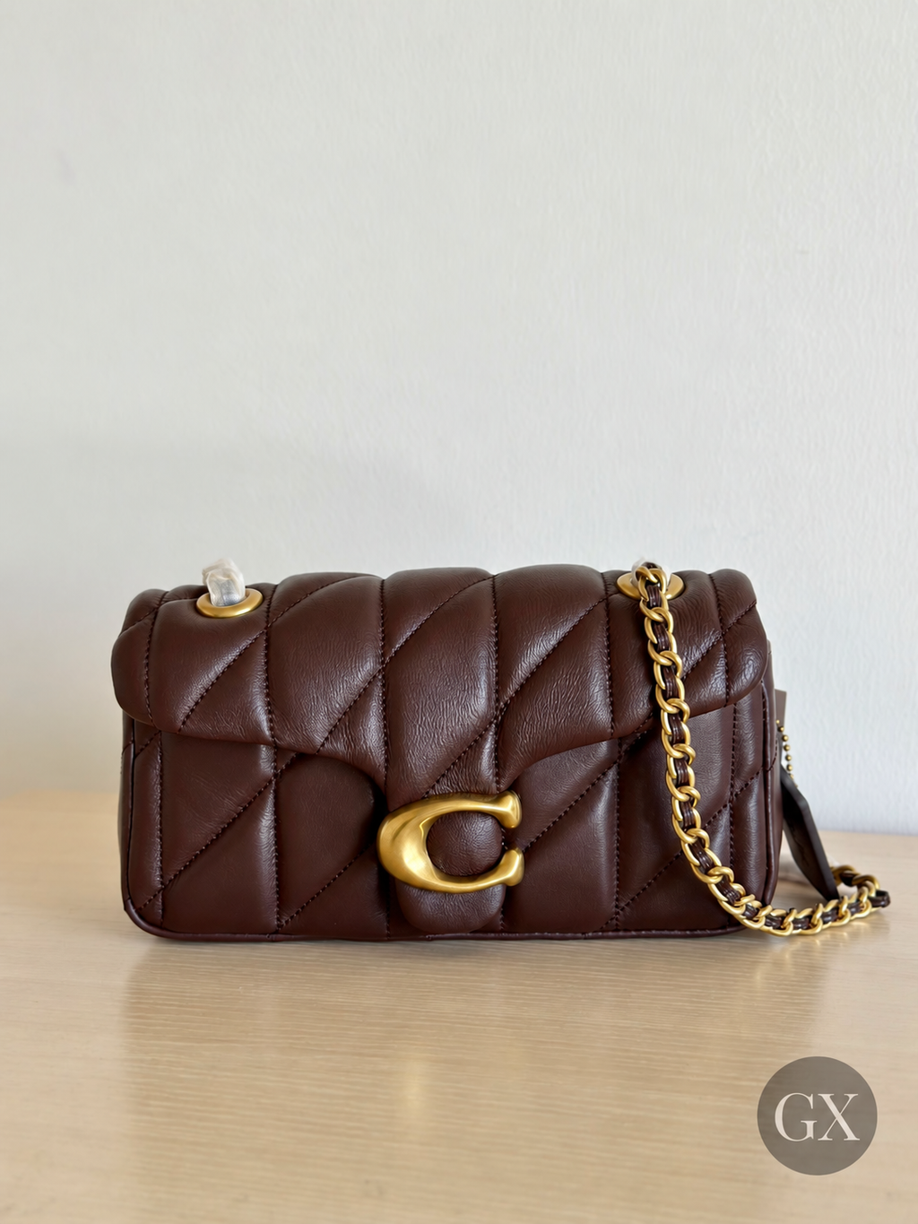 Coach Tabby 20 חום כהה – צילום מקורי עם לוגו GX
