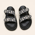 Dior Aqua Sandal Beige and Black Oblique - catalog front