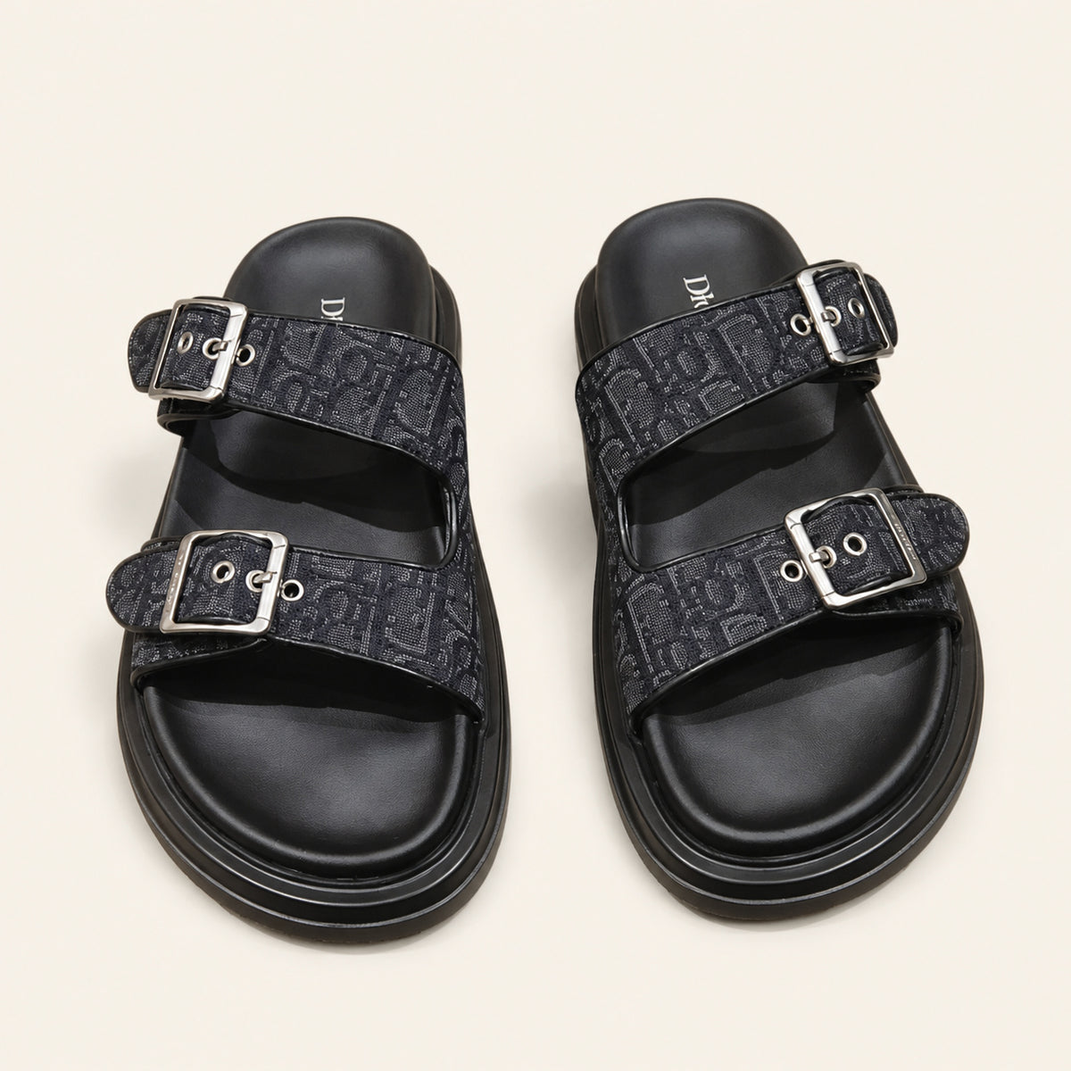 Dior Aqua Sandal Black Oblique - catalog front