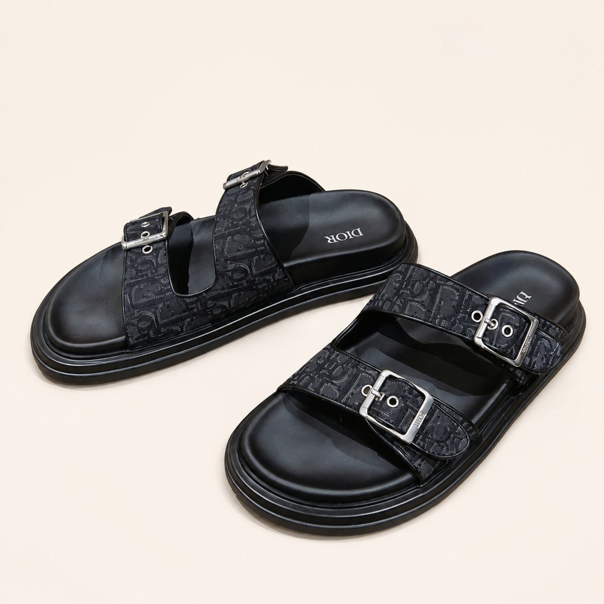 Dior Aqua Sandal Black Oblique - catalog angle