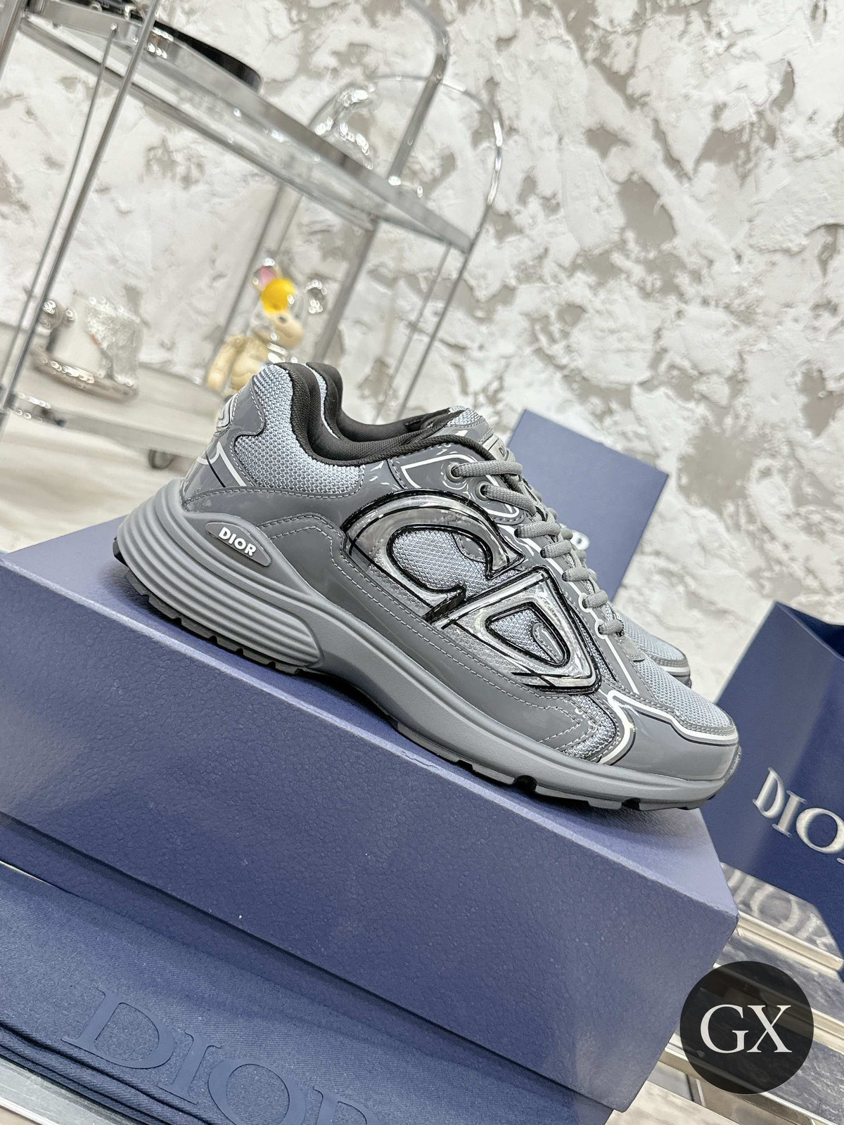Dior B30 Grey – צילום אמיתי עם לוגו GX