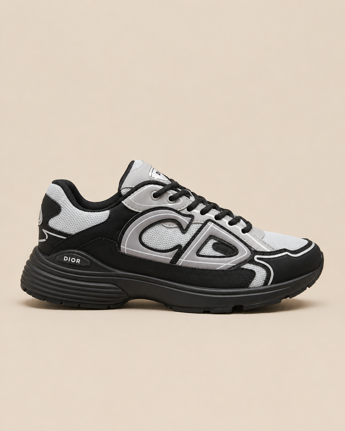 Dior B30 Sneaker White Black - Side