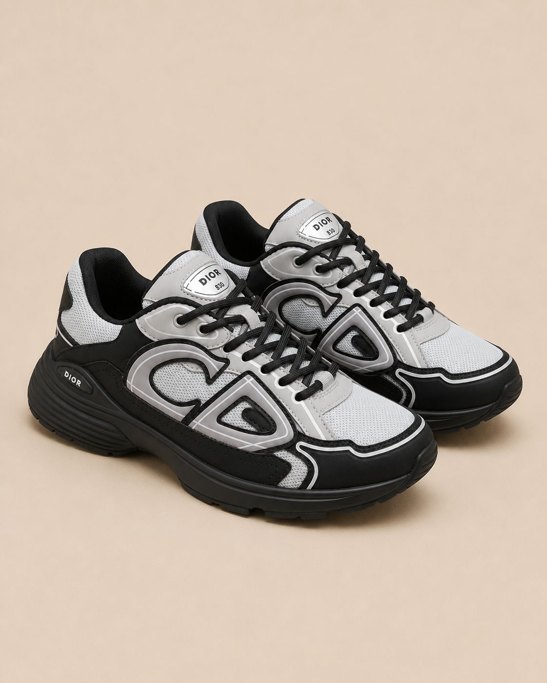 Dior B30 Sneaker White Black - Pair