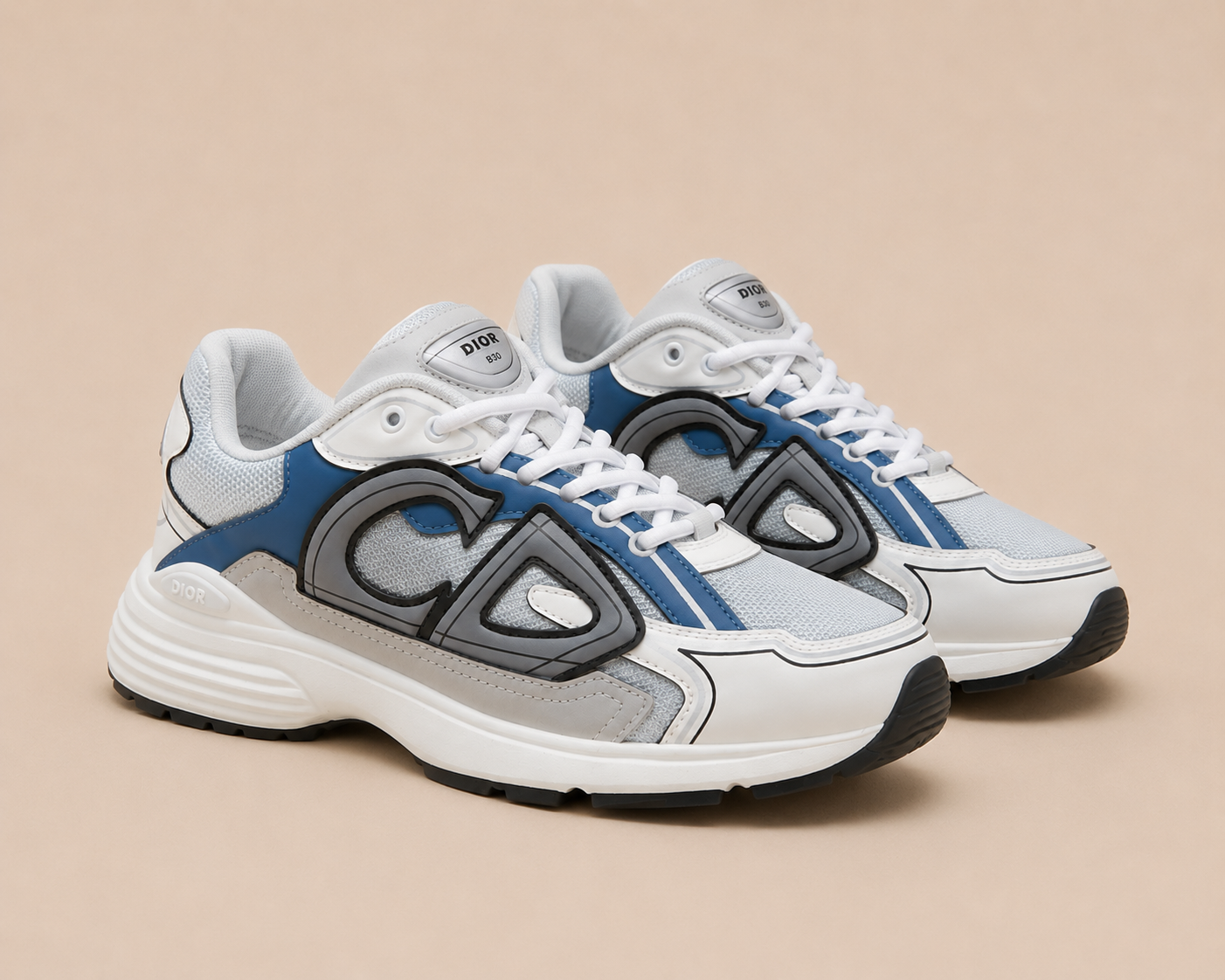 Dior B30 Sneaker White Blue - Pair