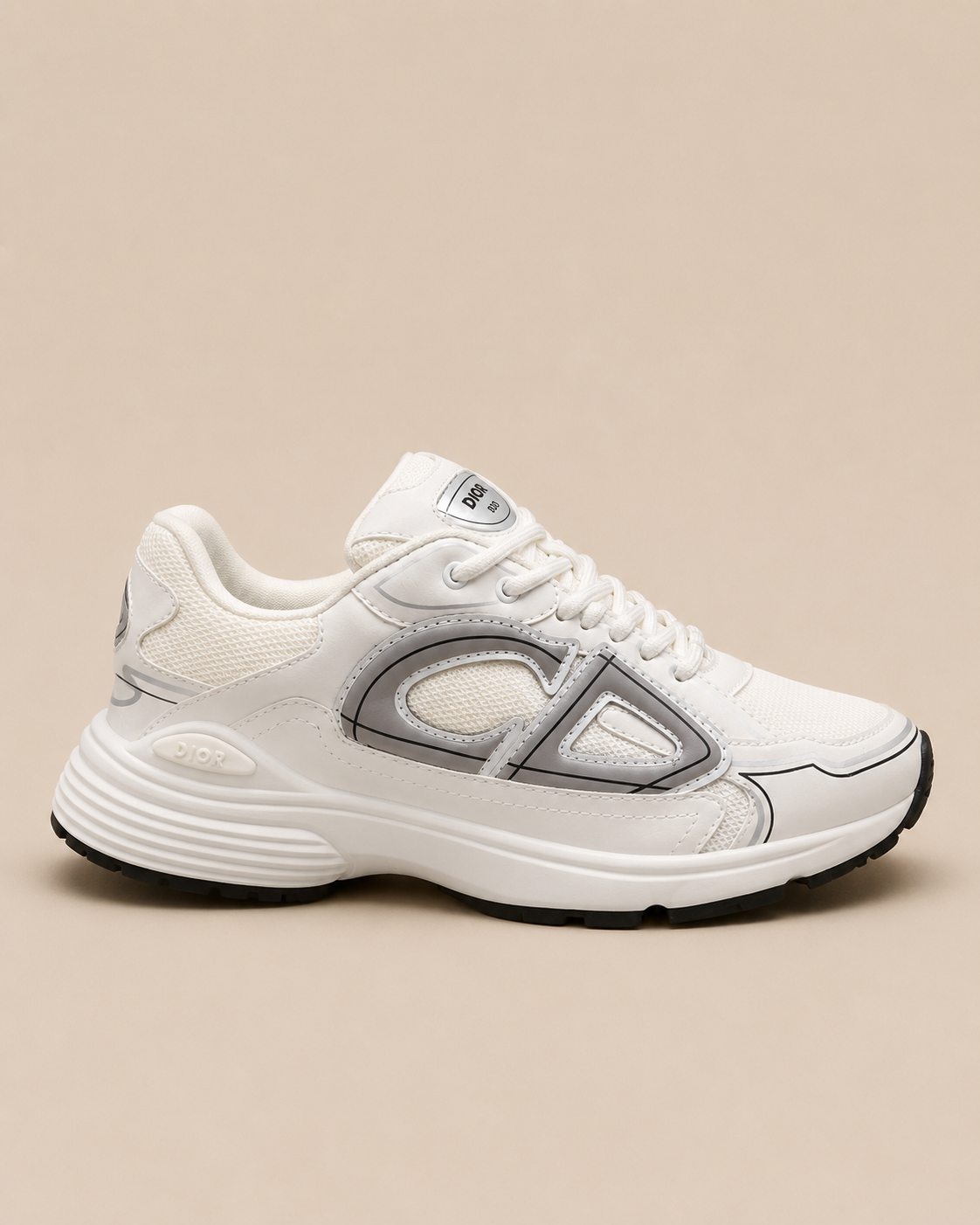 Dior B30 Sneaker White Silver - Side