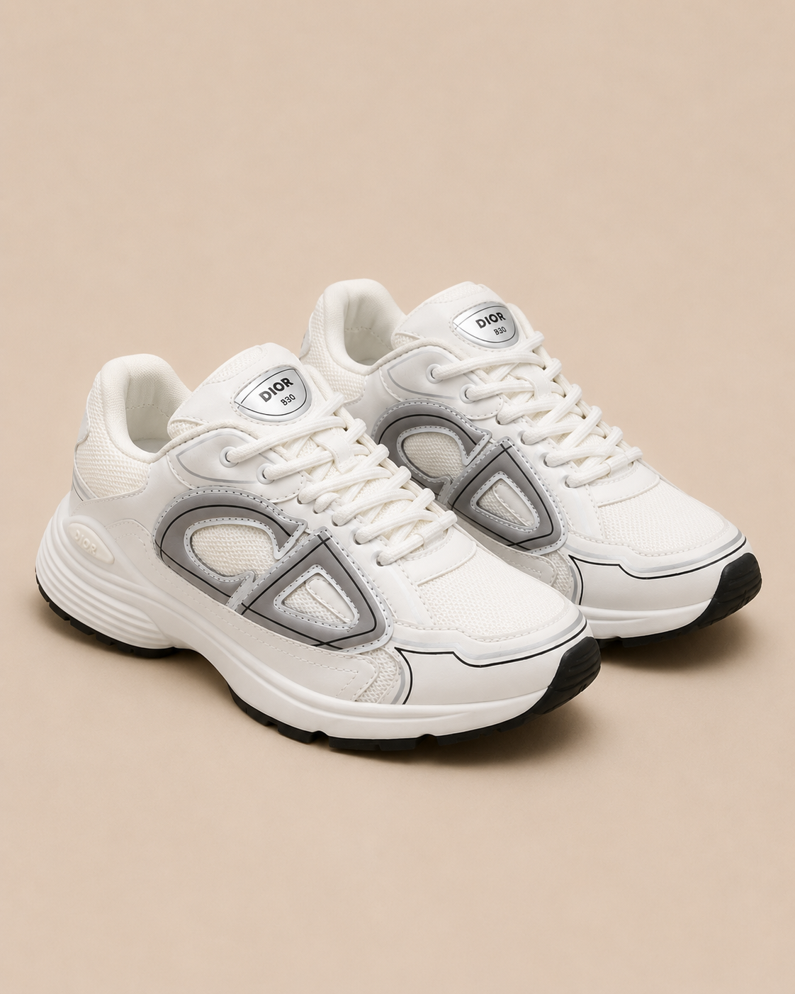 Dior B30 Sneaker White Silver - Pair