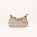 Gucci Ophidia mini bag beige and white GG Supreme – front studio view