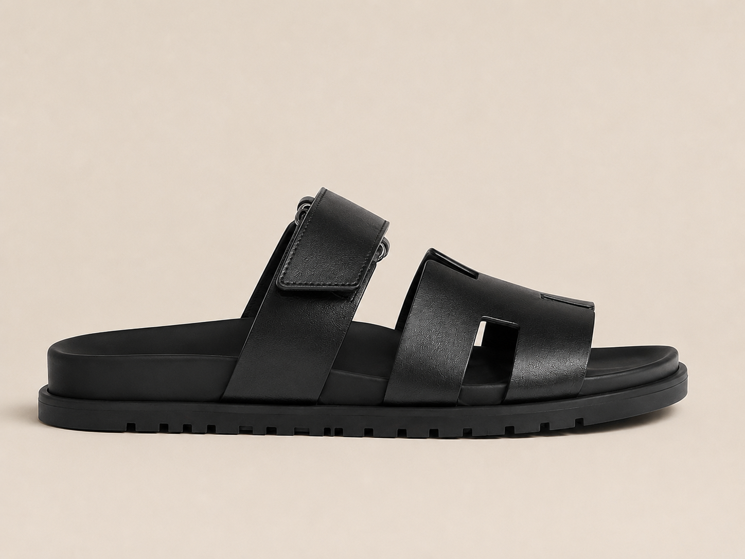 Hermes Chypre Sandal Black - Side