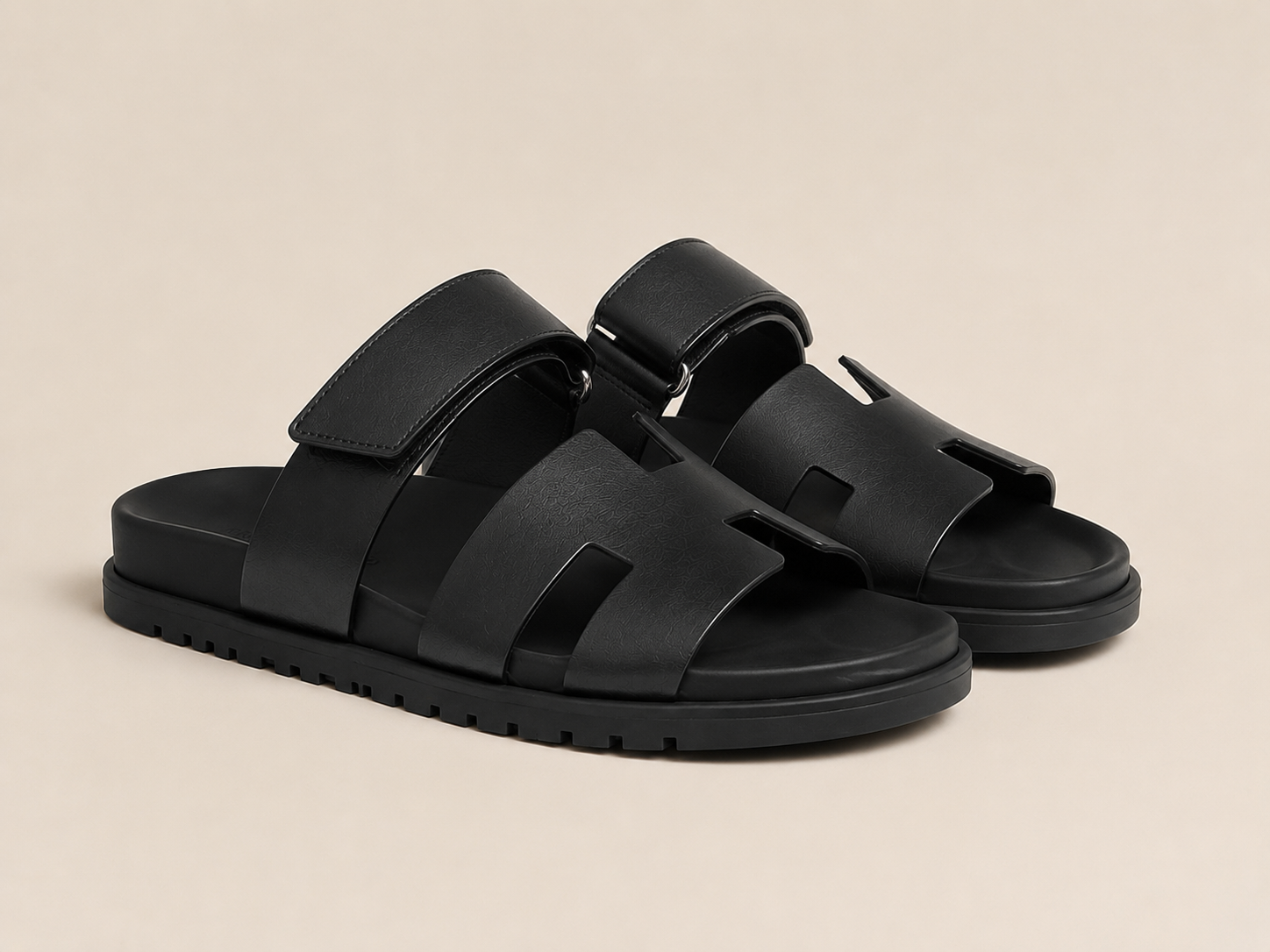 Hermes Chypre Sandal Black - Pair