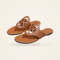 Hermès Cutout Thong Sandal Camel - catalog 1