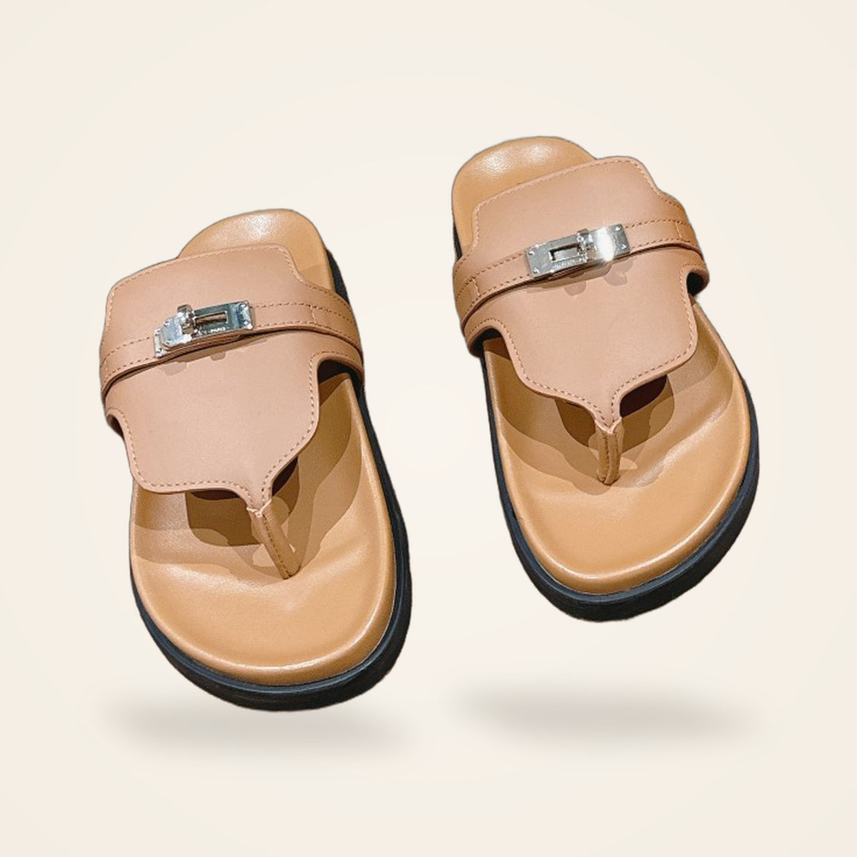 Hermès Kelly Thong Sandal Camel - catalog front