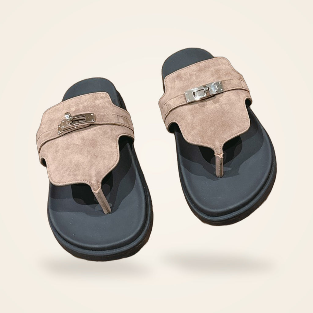 Hermès Kelly Thong Sandal Taupe - catalog front