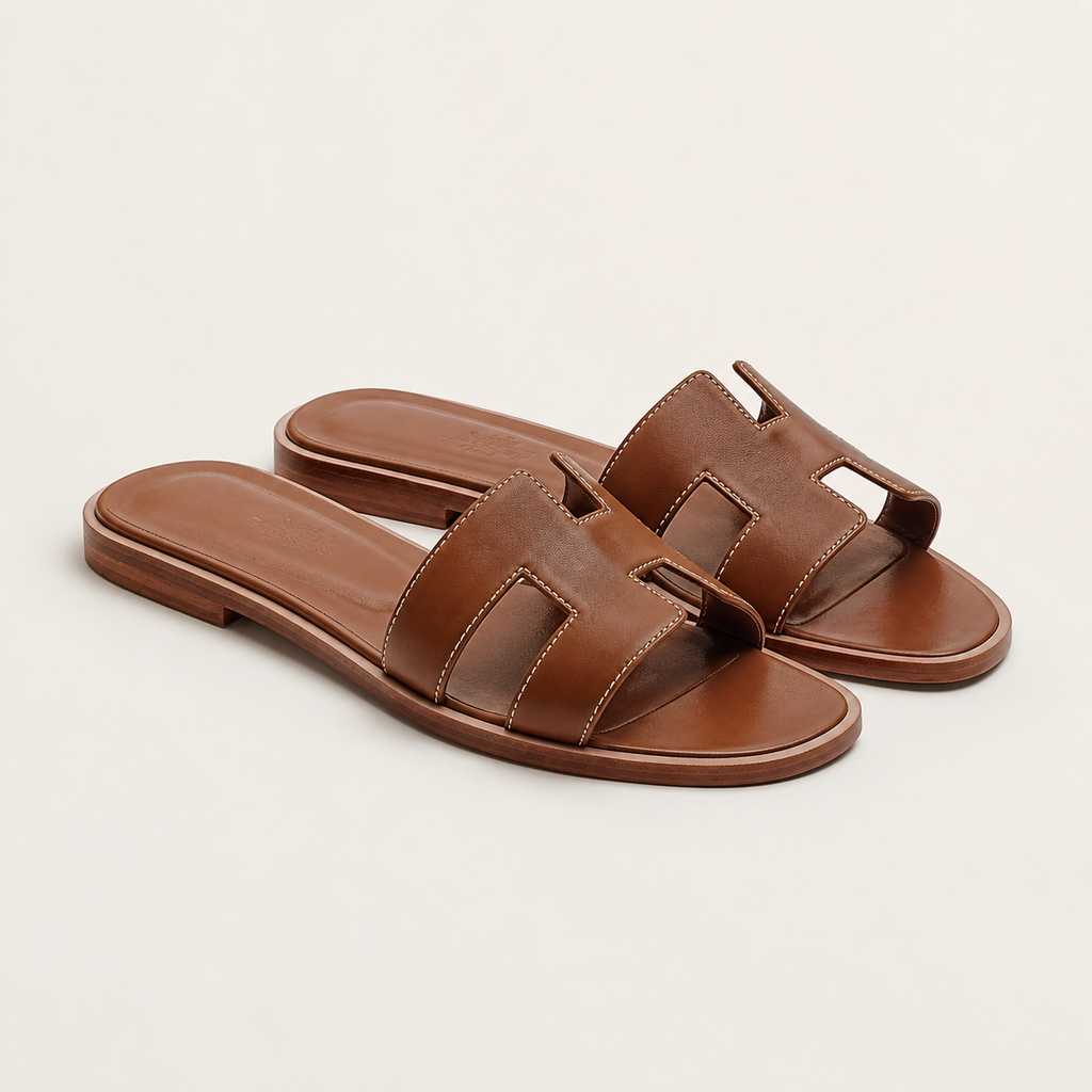 Hermès Oran Sandal Dark Brown - side