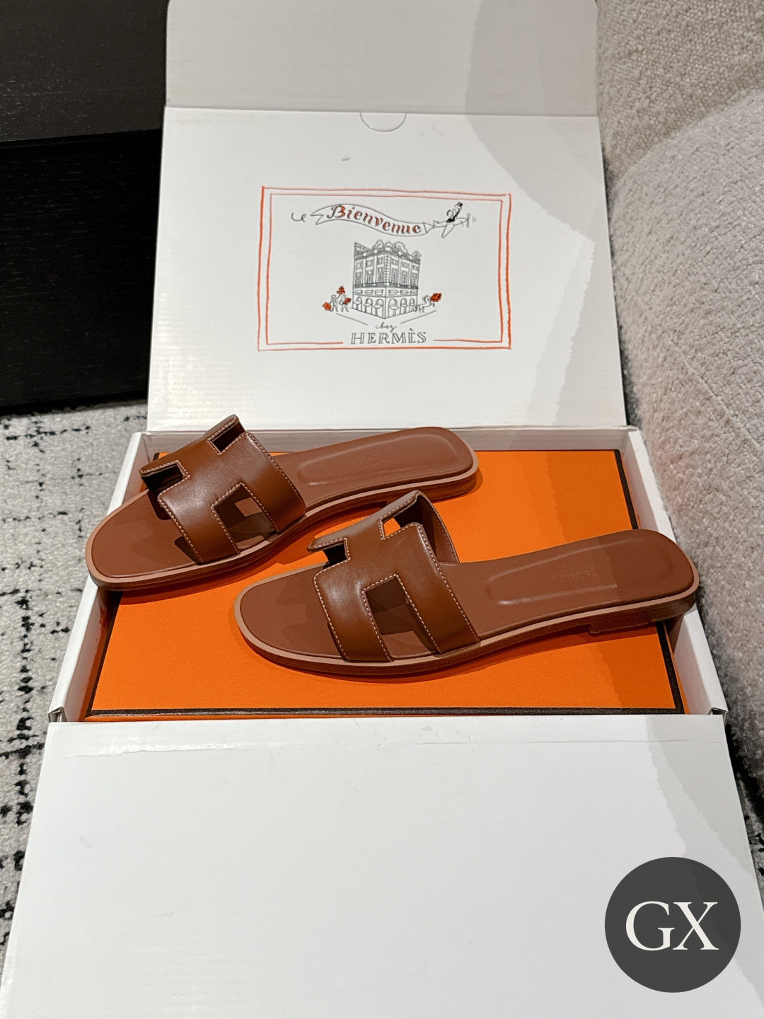 Hermès Oran Sandal Dark Brown - GX