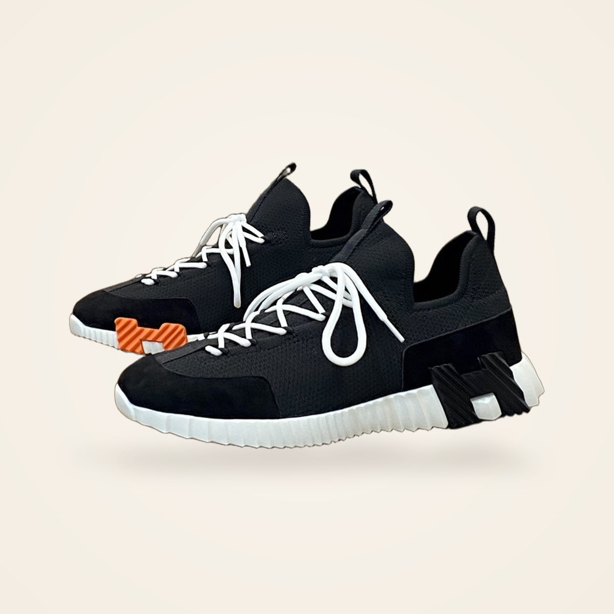 Hermès Trail Sneaker Black White Sole